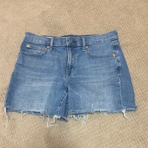 GAP Light Blue Denim Cutoff Shorts with Frayed Hem
